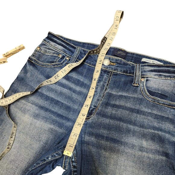 Daytrip Womens 33R Virgo Bootcut Jeans Blue High Rise Denim Medium Wash Stretch - Picture 16 of 16